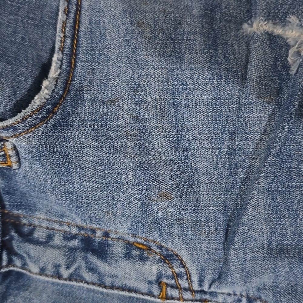 Kancan Denim Shorts Women's Small Blue Distressed - Picture 14 of 15